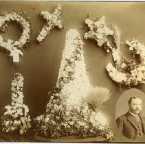 Flower Displays and an Unidentified Man